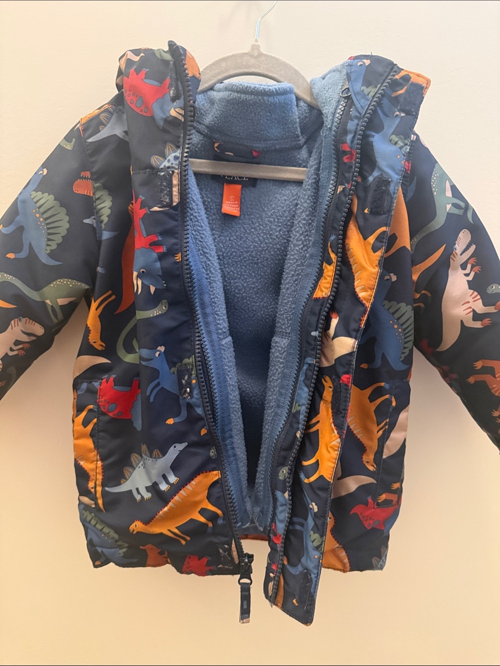 The Children’s Place Boys 3-in-1 Dinosaur Winter Jacket Size 3T